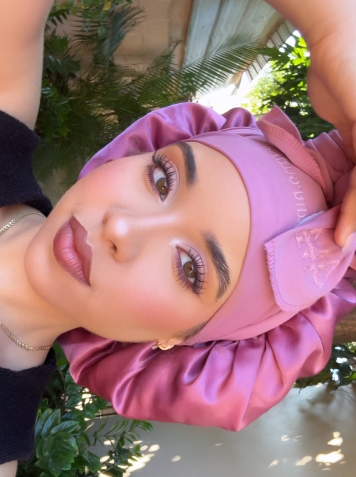 Pink Silk Bonnet
